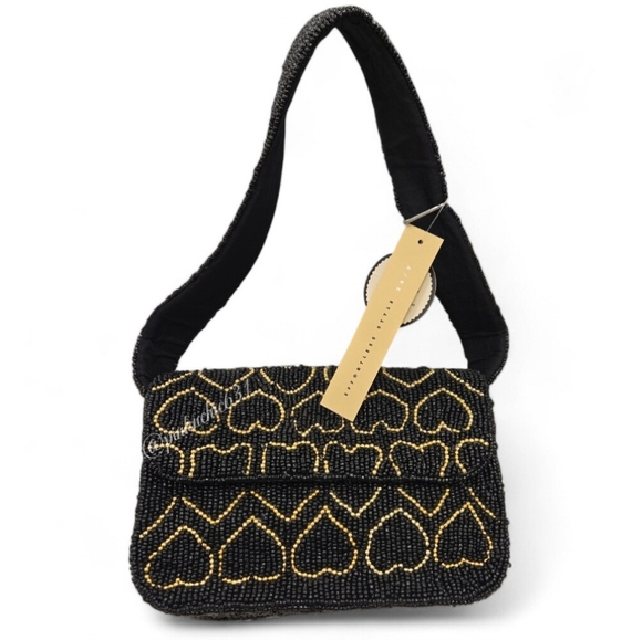 Studio 12 Anthropologie Valentine's Day Beaded Heart Purse - Picture 2 of 11